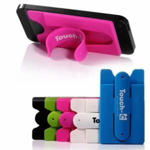 Silicone Phone Wallet with Slap Stand