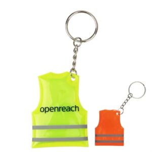 PVC Reflective Vest Keychain