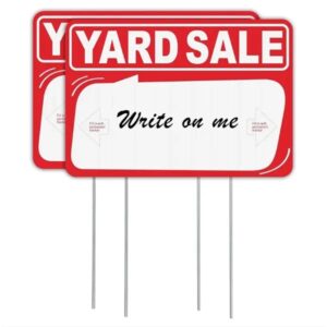 Customized Doubleside Billboard Lawn Yard Sign With H-Stakes