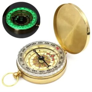 Copper Luminous Compass with Cover