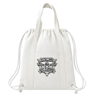14 Oz. Reusable Cotton Drawstring Backpack Tote Bag