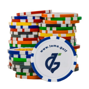 Custom Full Color Poker Chip Golf Ball Marker